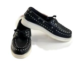 Sperry X Rebecca Minkoff
Original Studs Boat Shoes Black leather